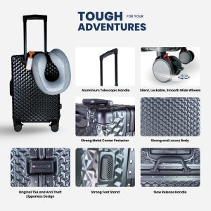 Travel Ease Suitcase Marrakech 24 inch Dark Grey (Medium) - Image 3