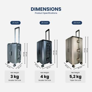 Travel Ease Suitcase Monacco 25 inch Dark Grey (Medium) - Image 6