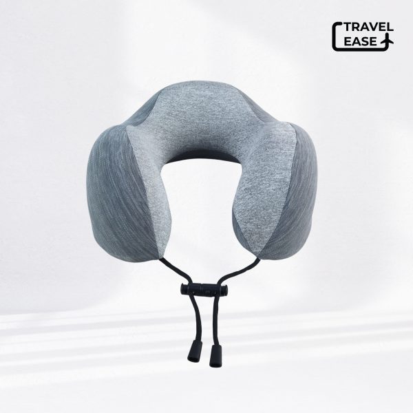 Travel Ease Neck Pillow Bantal Leher Grey