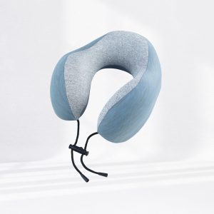 Travel Ease Neck Pillow Bantal Leher Light Blue 2