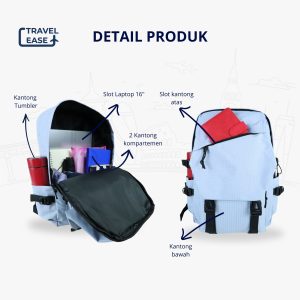 Travel Ease Changi Backpack - White - Image 4