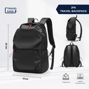 Travel Ease JFK Backpack - Black - Image 3